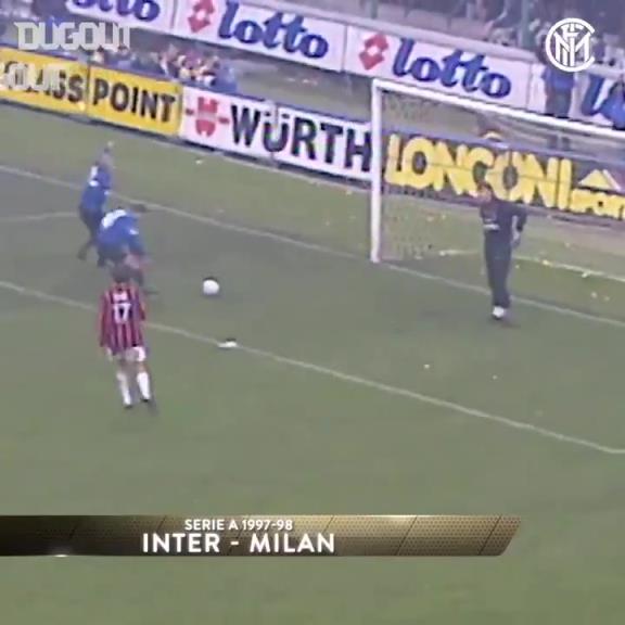 巅峰岁月！大罗蓝黑生涯中的米兰德比进球